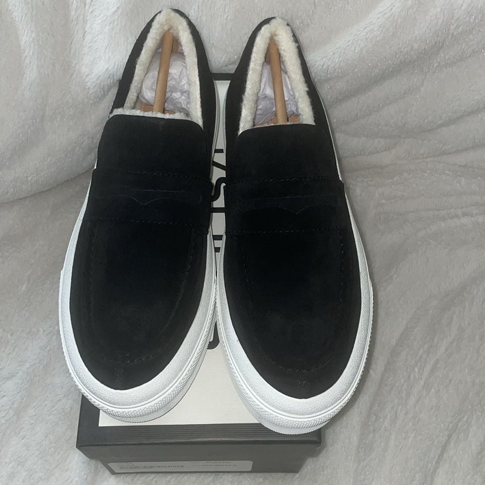 NWT J/SLIDES GILES Black Suede Slip-On Loafer Sneaker - Picture 8 of 16